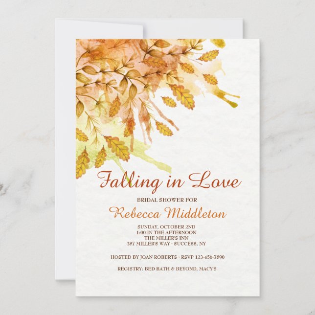 New England Autumn Invitation (Front)