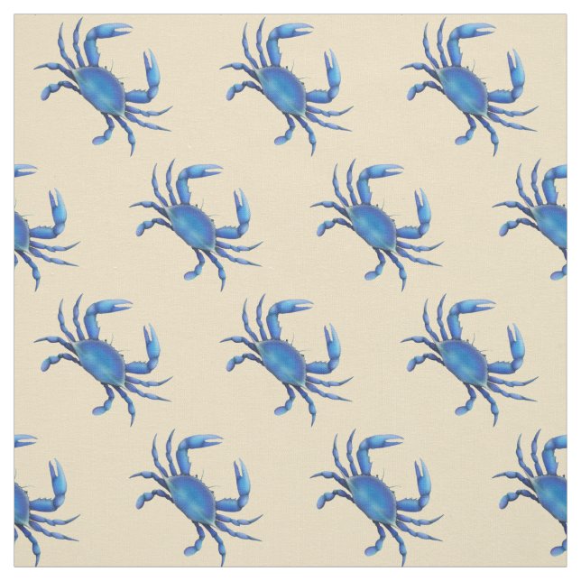 New England Blue Crab Fabric (Swatch)