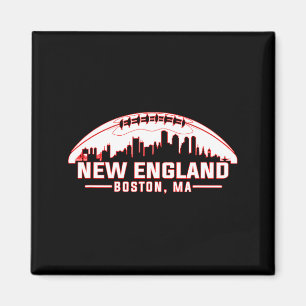 New England Boston City Skyline Design Magnet