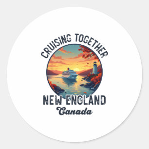 New England Canada Cruise Classic Round Sticker