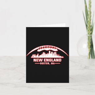 New England City Skyline Illustration Card