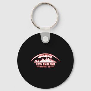 New England City Skyline Key Ring