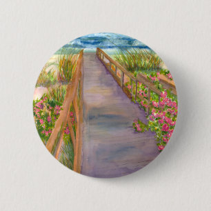 New England Coast 6 Cm Round Badge