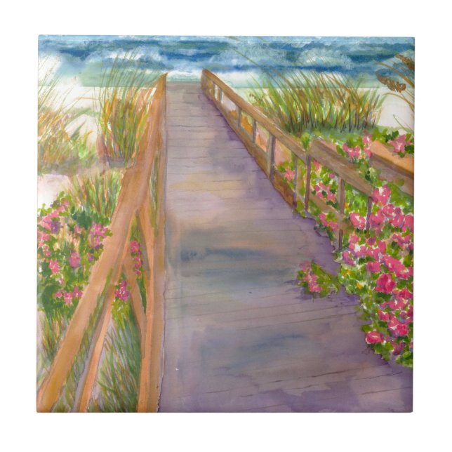 New England Coast Ceramic Tile (Front)