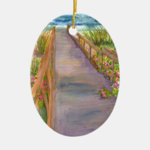 New England Coast Ceramic Tree Decoration