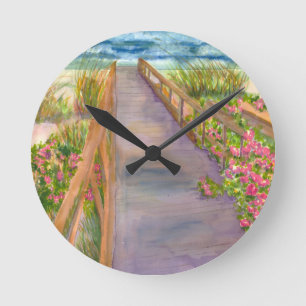 New England Coast Round Clock