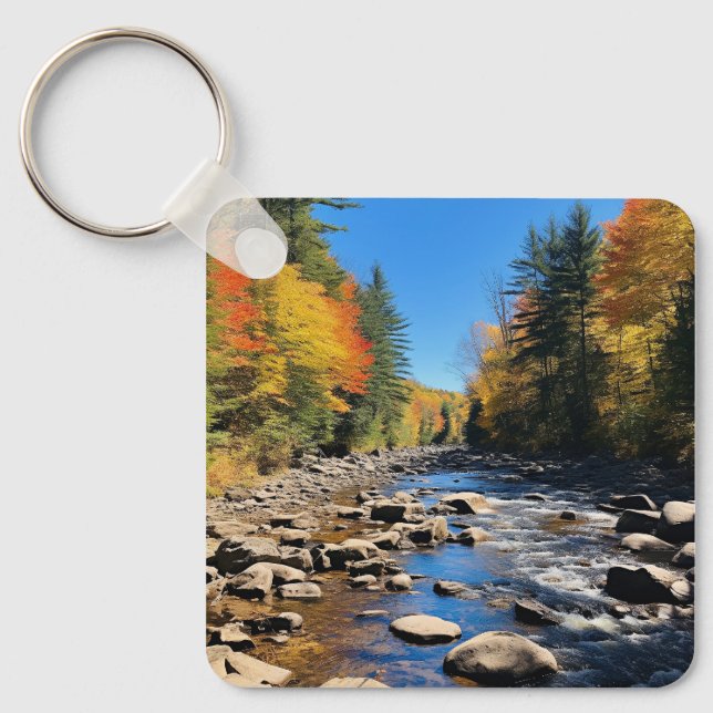 New England Colourful Landscape, Autumn, Key Ring (Front)
