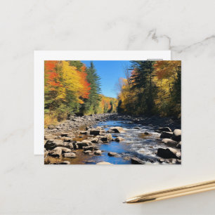 New England Colourful Landscape, Autumn, Postcard