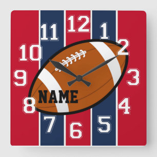 New England Colours Football Wall Clock
