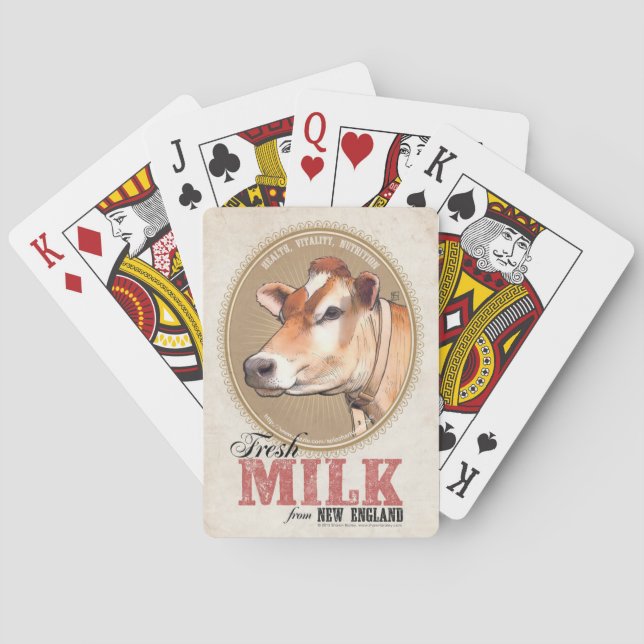 "New England Fresh Milk" Playing Cards (Back)