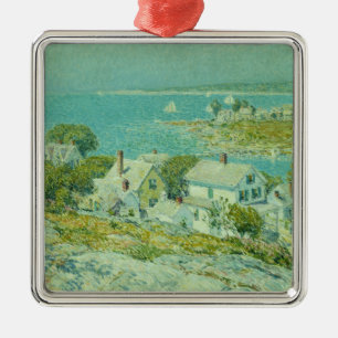 New England Headlands (Coastal Landscape Art) Metal Ornament