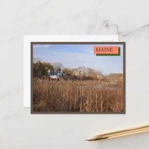 New England Houses  Kittery Maine Nature Postcard