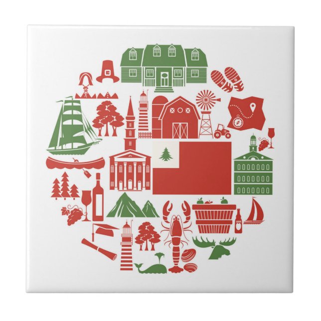 New England Icons Ceramic Tile (Front)