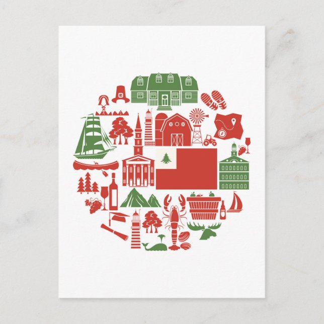 New England Icons Postcard (Front)
