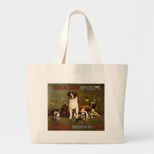 New England Kennel Club c.1890 show poster Large Tote Bag