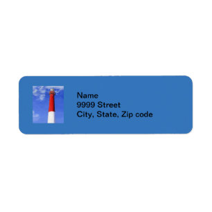 New England Lighthouse Return Address Label