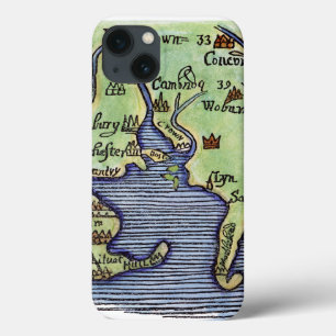 NEW ENGLAND MAP 1677 iPhone 13 CASE