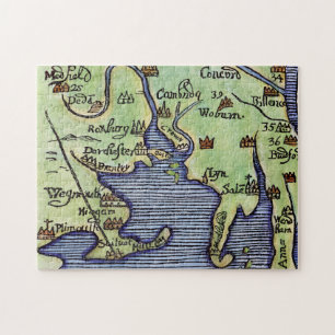 NEW ENGLAND MAP 1677 JIGSAW PUZZLE