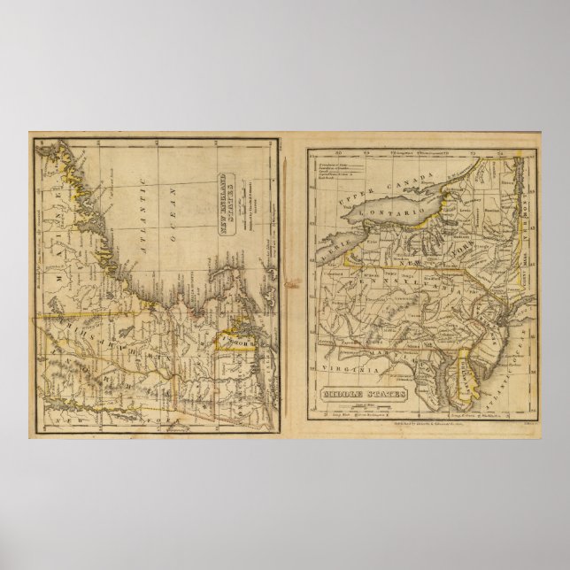 New England, Middle States Poster (Front)