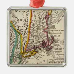 New England, New York, New Jersey and Pennsylvania Metal Tree Decoration