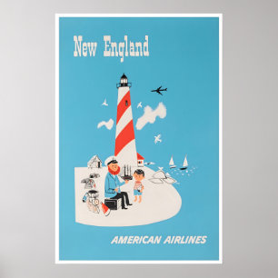 New England Poster Art American Travel Print