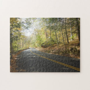 New England Scenic Autumn Road Jigsaw Puzzle
