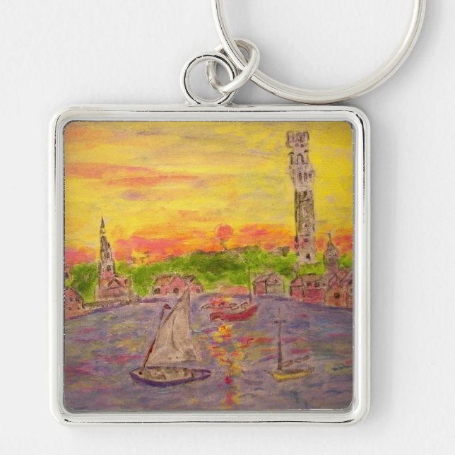 new england sunset key ring (Front)