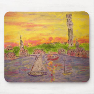new england sunset mouse pad