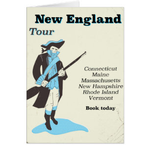 New england Tour vintage travel poster