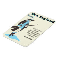 New england Tour vintage travel poster