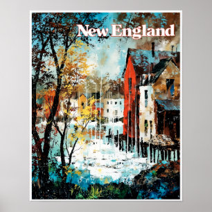 New England Travel Poster
