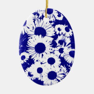 New England Wild Aster Ceramic Ornament