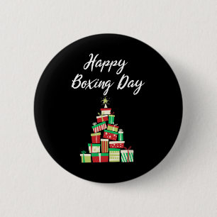 New Era Designs - Happy Boxing Day With Christmas 6 Cm Round Badge