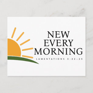 New Every Morning Christian Postcard