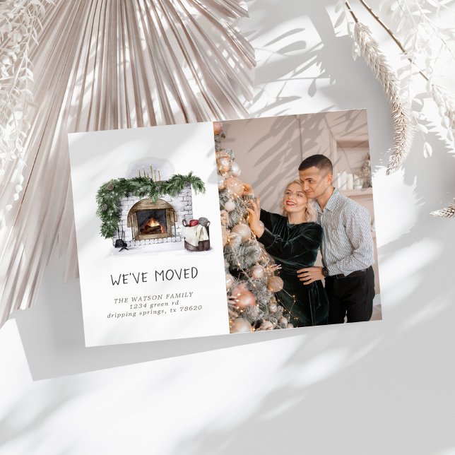 New Family Home Rustic Moving Announcement Postcard (Creator Uploaded)