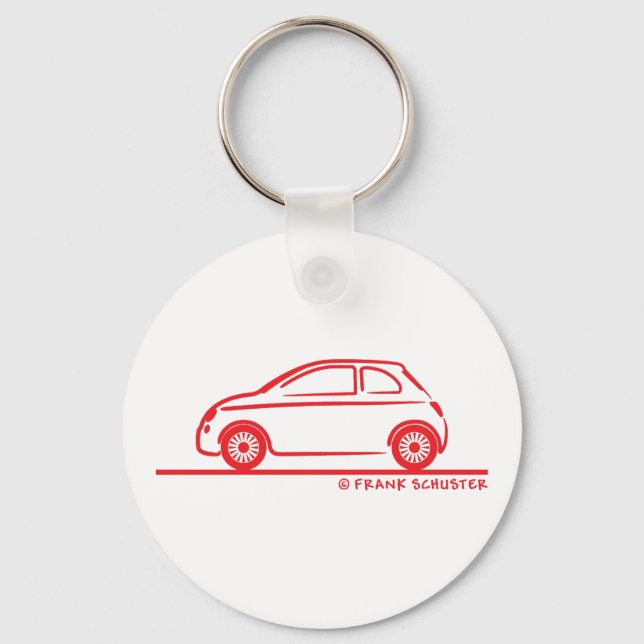 New Fiat 500 Cinquecento Key Ring (Front)