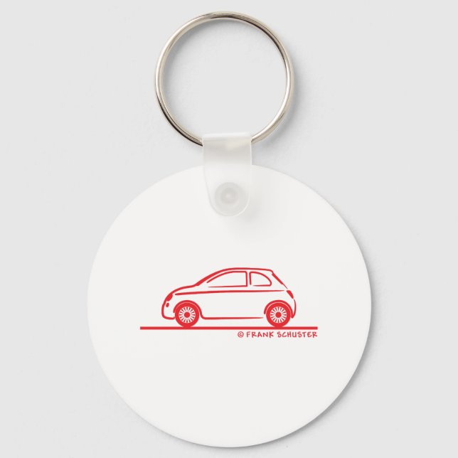 New Fiat 500 Cinquecento Key Ring (Front)