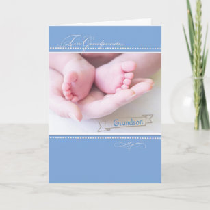 New First Grandparents, Grandson, Congratulations Card