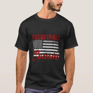 New First Time Cousin To Be Basketball Us Flag Fat T-Shirt