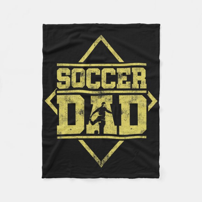 New First Time Dad To Be Instruct Soccer Daddy Da1 Fleece Blanket (Front)