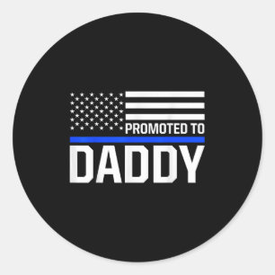 New First Time Dad To Be Lice Law Enforcement Dadd Classic Round Sticker
