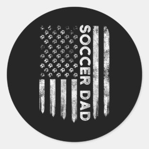 New First Time Dad To Be Symbol Tools Soccer Daddy Classic Round Sticker