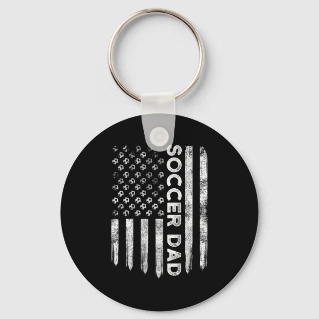 New First Time Dad To Be Symbol Tools Soccer Daddy Key Ring (Front)