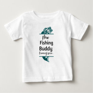New fishing buddy coming soon baby bodysuit