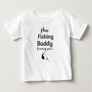 New fishing buddy coming soon baby bodysuit