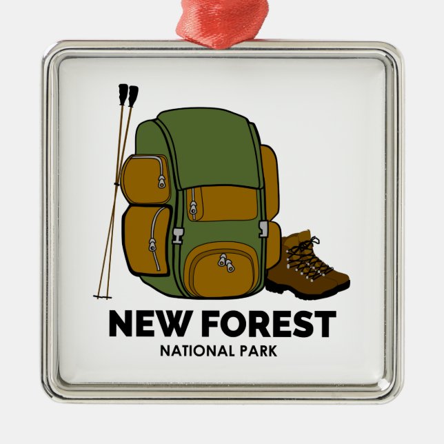 New Forest National Park Backpack Metal Ornament (Front)