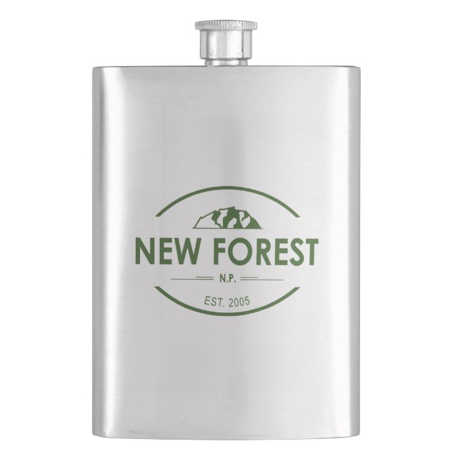 New Forest National Park Hip Flask (Front)