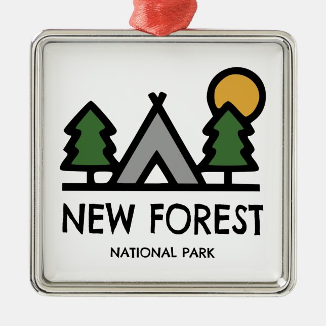 New Forest National Park Metal Ornament (Front)