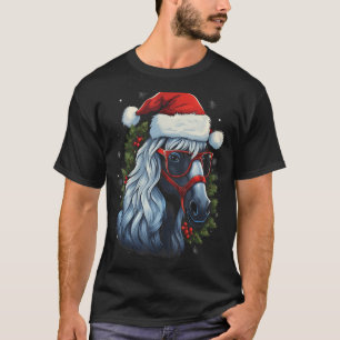 New Forest Pony Christmas Horse Gift Funny Xmas Ho T-Shirt
