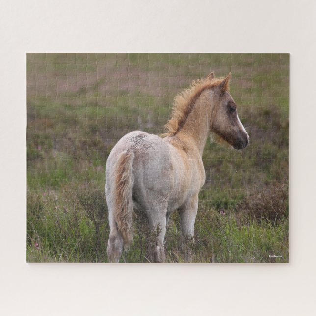 New Forest Pony Foal Standing In Scrub Jigsaw Puzzle (Horizontal)